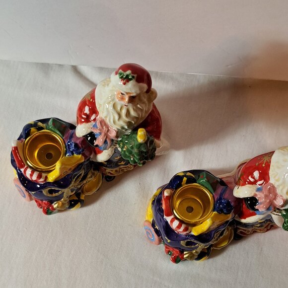 Signature Home Collection's Santa and Toy Bag, Tapered Candle Holder, set of 2 - Picture 6 of 9